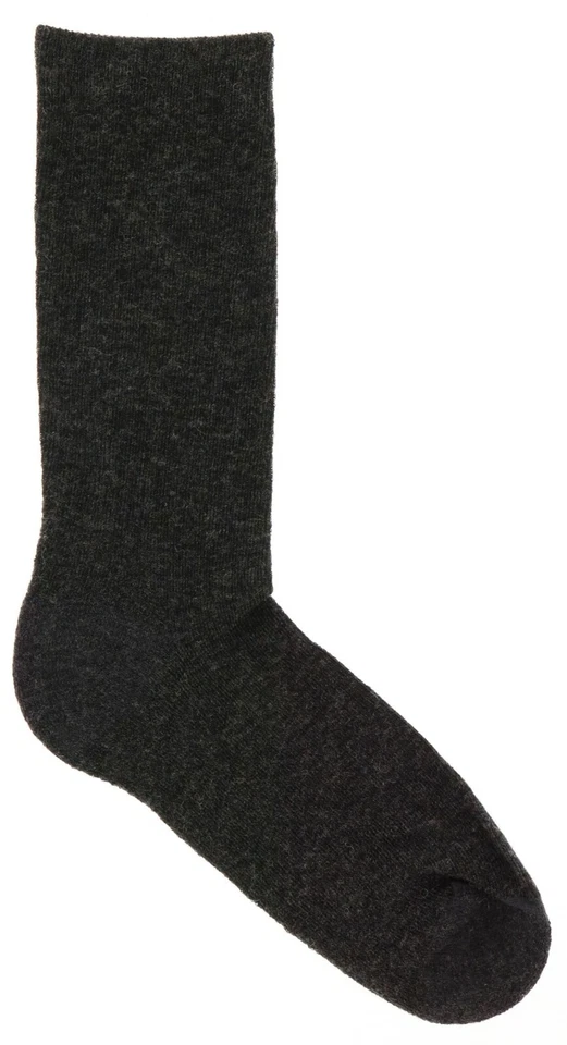 Calcetines Woolrich Gris Carbón Damas Heritage Lana de Cordero Merino Calcetines Diarios Foto 3 de 4