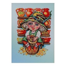 Bead Embroidery Kit Fairy DIY Craft Kit stamped Bead Needlepoint t-1365