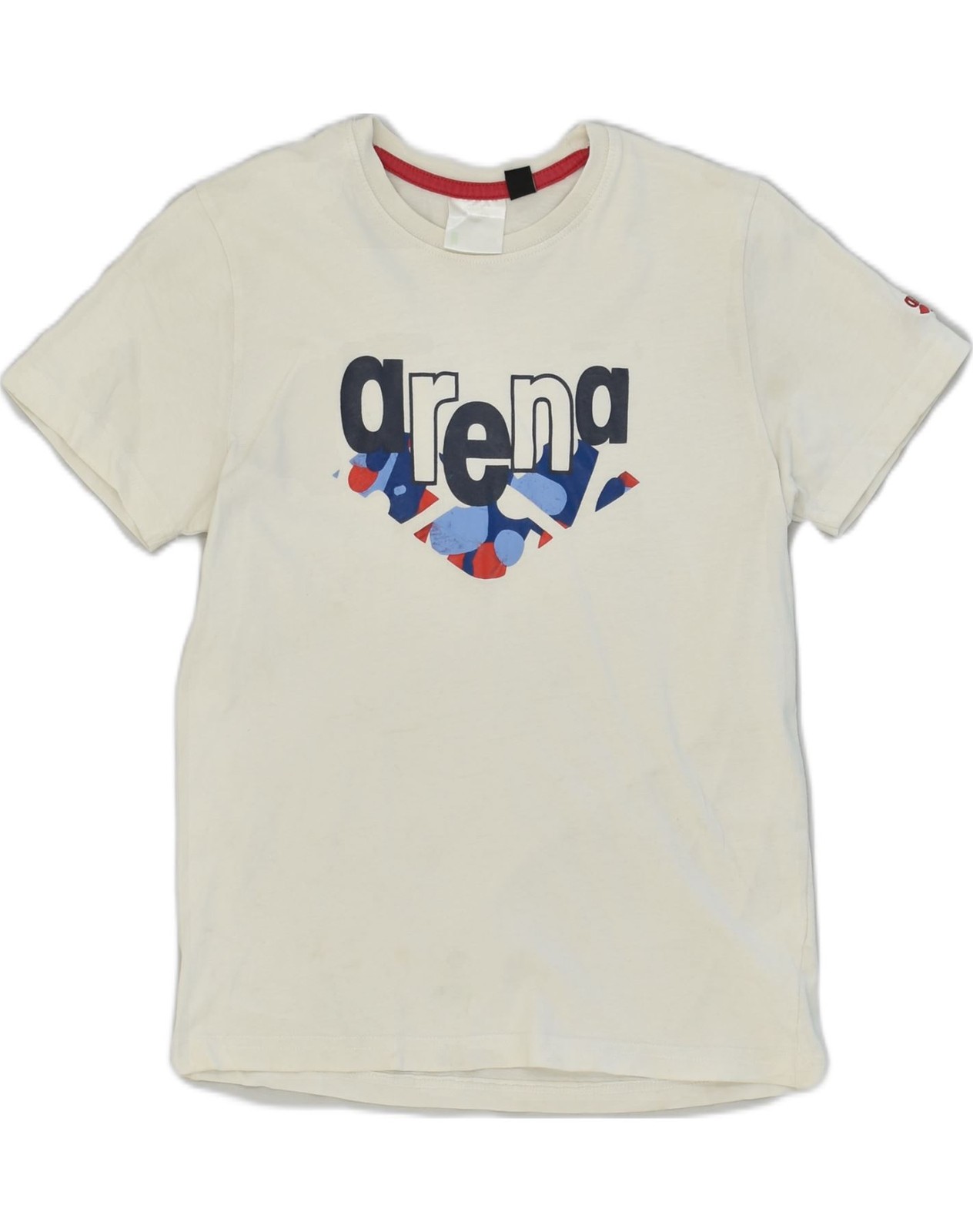 Camiseta Top ARENA Niñas Gráfico 9-10 Años Algodón Blanco EQ04