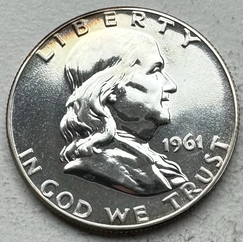 1961 Proof Franklin Half Dollar 90% Silver-INV#8826