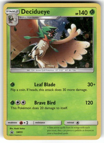 DECIDUEYE - - SM55 - Near Mint - Sun & Moon Promo - Holo Promo - Pokemon