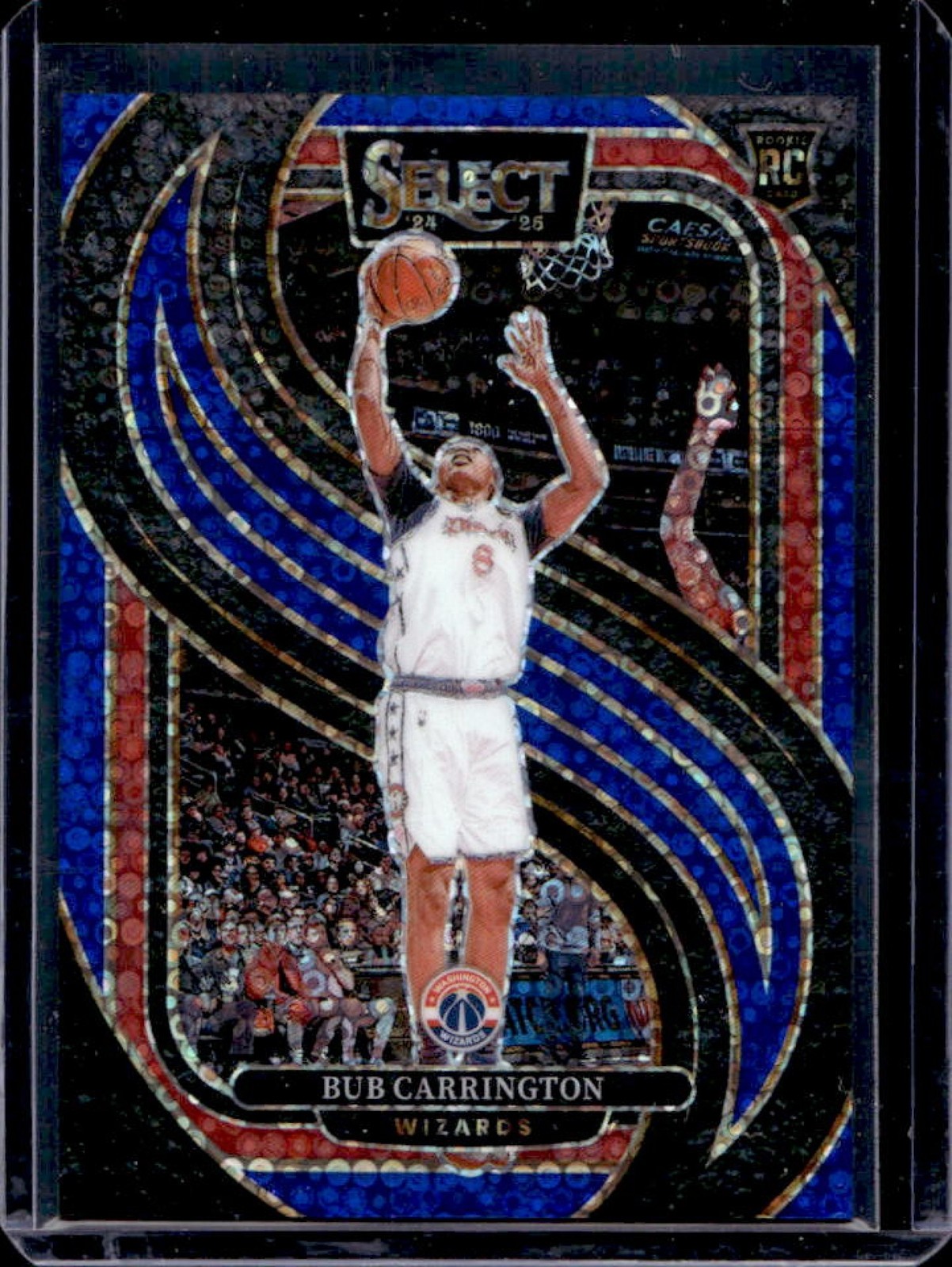 2024-25 Select Bub Carrington Premier RC Blue Disco Prizm #22/25 Wizards