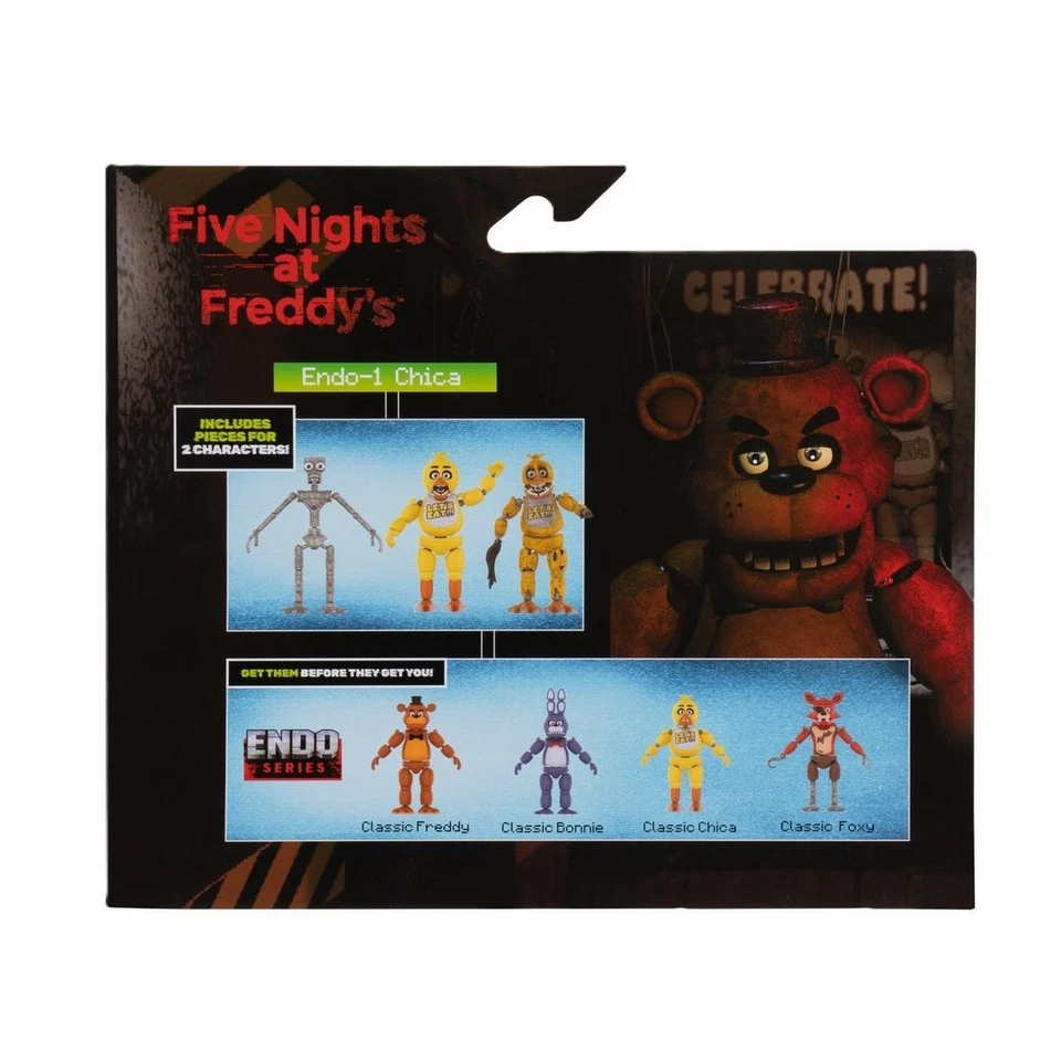 FNAF FIVE NIGHT AT FREDDY ENDOSERIES JAZWARES CHICA RARE KIDS TOYS ACTION FIGURE - Image 2 of 4
