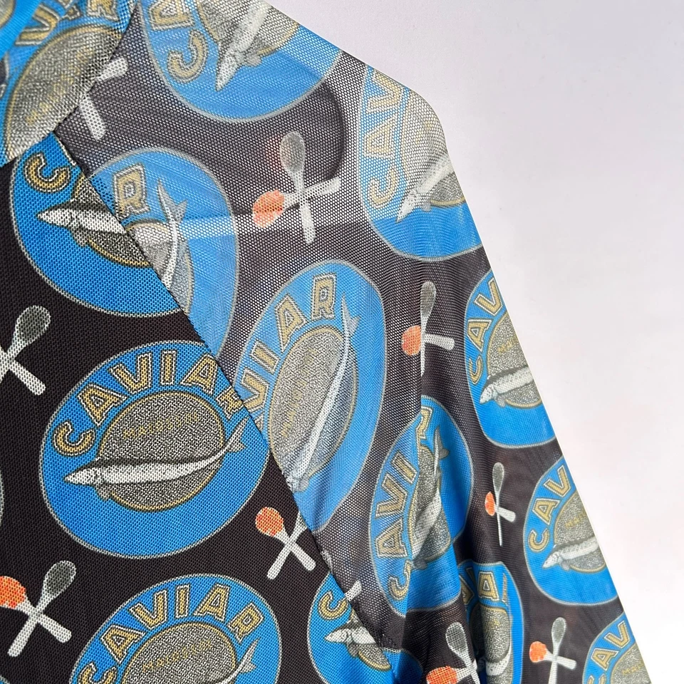 Mini Vestido Rachel Antonoff Lillian Cuello Alto Caviar Malla Superposición Bodycon L $188 Foto 3 de 4