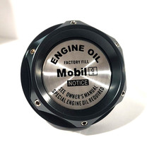 Gunmetal Engine Billet Oil Filler Cap Mobil 1 For Trd Scion Xb Tc Jdm