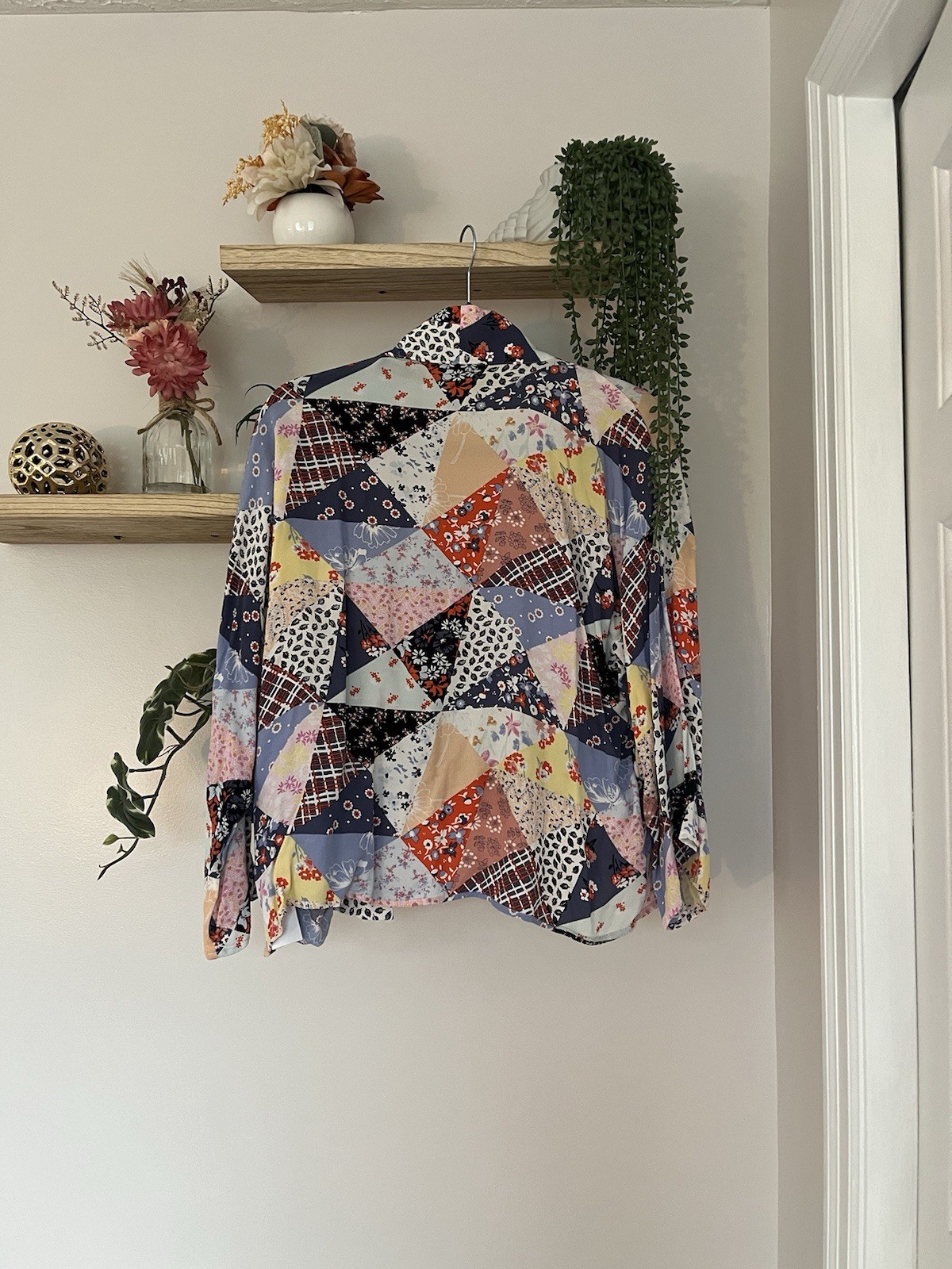 GAP Multi-coloured patchwork cardigan Size S/M - image 2