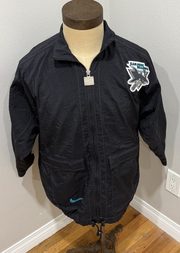 Vintage 90s Nike  NHL Street San Jose Sharks Hockey Lightweight Jacket Men M