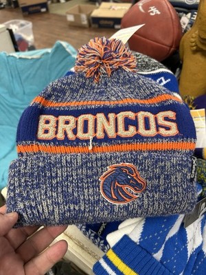 New CapX Boise State Broncos Blue Football Beanie Hat With Tag Salesman Sample