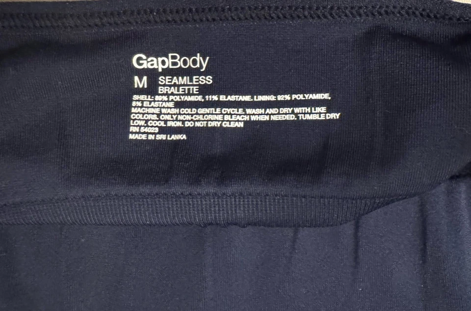 Gap тела твердого бесшовный без подкладки бюстгальтер женщин темно-синий размер средний новый с Ярлыками - Изображение 3 из 4