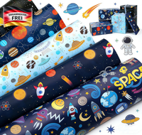 Geschenkpapier 70X50Cm FüR Geburtstage Schulanfang Weltraum Design, 6 BläTter