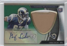2011 Platinum Green Refractor Rookie /125 Greg Salas RPA Jumbo Patch Auto RC 0f8