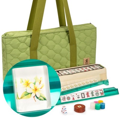 Yellow Mountain Imports American Mahjong Set,  Aloha  - 166 Tiles with Plumer...