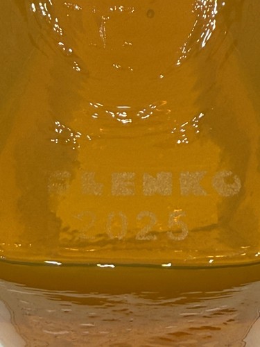 Blenko Experimental Canary Variant, 384 Water Bottle, Double Spout Pitcher - Picture 18 of 18
