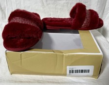 Michael Kors Slipper ALEXIS Slide Open Toe Red Women s Size 8. New In Box