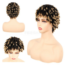 Short Braided Wigs Human Hair Dreadlock Wig Ombre Twist Braids Wig for Women