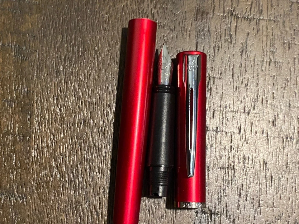 Lote de canetas Waterman / Parker (fonte e rollerball) -Laureat Bordeaux, Allure - Imagem 2 de 4