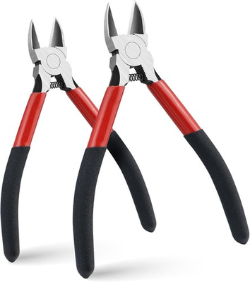 #ad 2PCS Wire Cutters Side cutter Cable 6 5quot; Heavy Duty Cutting pliers Carbide Steel $9.89