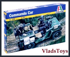 Kit de modèle en plastique Italeri 1/35 Willys à l'échelle MB-Jeeps COMMANDO CAR WWII 320