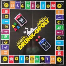 Drunk-opoly Board Game Adult Drinking Game Adult Party Game Night NO BOX