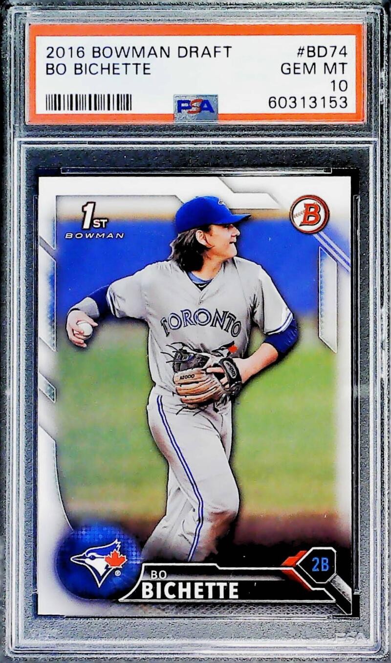 2016 Bowman Draft Baseball #BD-74 Bo Bichette Toronto Blue Jays PSA 10 Gem MINT