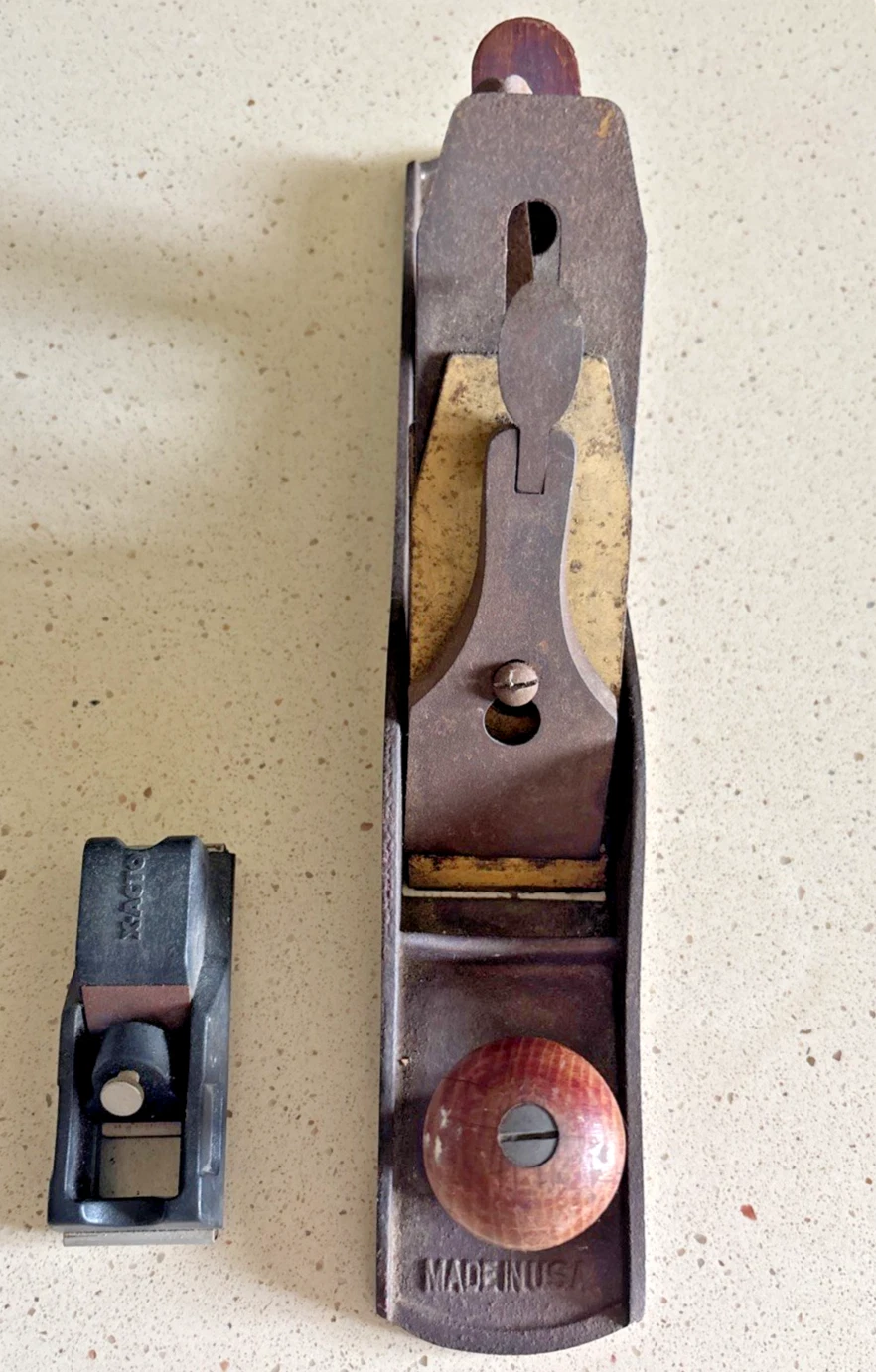 Vintage Stanley? 14 " Wood Plane + X-Acto Hand Plane Tool Free Shipping
