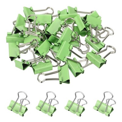 0.75'' Binder Clips, 30 Pcs Paper Clamps with Silver Wire Handles, Fruit Green