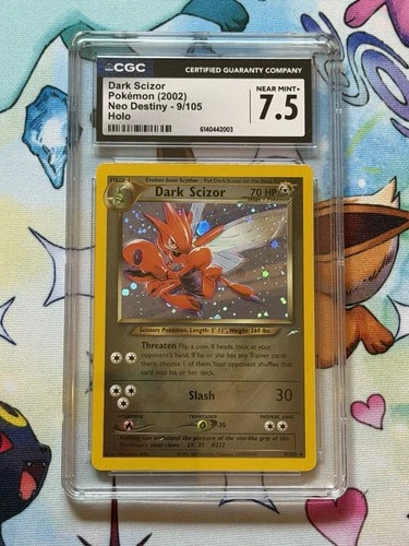 Pokémon Neo Destiny Dark Scizor Holo Card 9/105 2002 Vintage Set CGC 7.5 NM