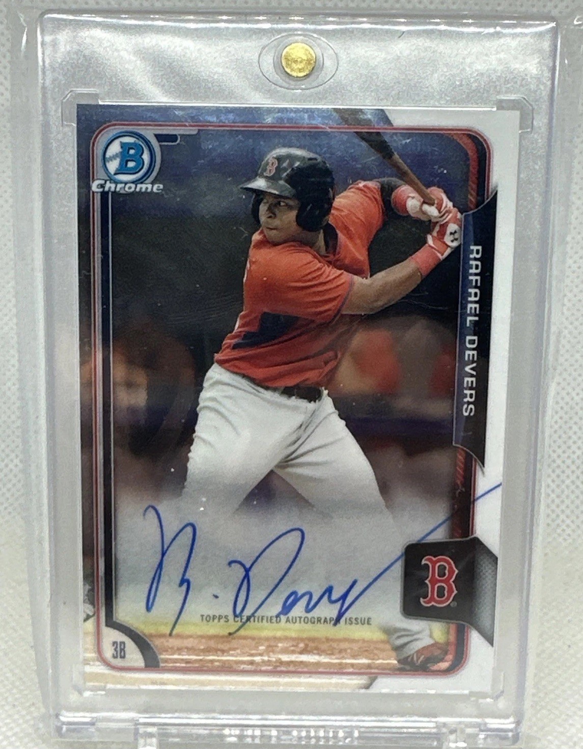 2015 Bowman - Chrome Prospects Autographs Rafael Devers #BCAP-RD (AU, RC)