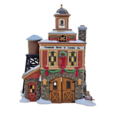Department 56 New England Village Franklin Hook & Ladder Co Fire Vintage 1998