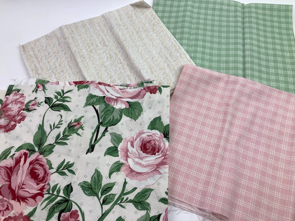 Lote de tela When Dreams Flower y CD instructivo bordado Jenny Haskin sin libro Foto 4 de 4