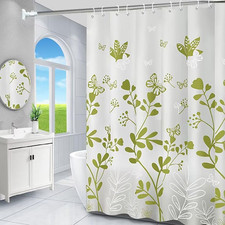 Shower Curtain Liner 72x72 PEVA Butterfly Waterproof with Magnetic Weights
