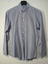 Hathaway Dress Shirt Men's Med 16/35 Wrinkle Free Made In USA Button Down Collar