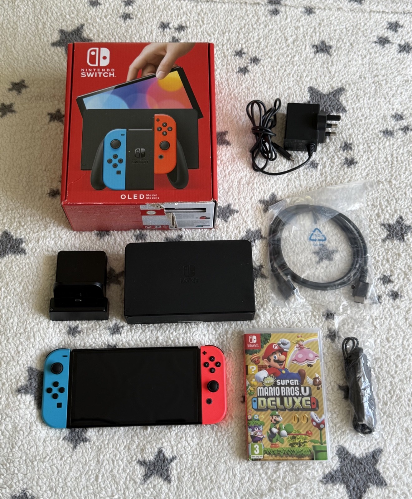 Nintendo Switch OLED + Super Mario Deluxe Bundle