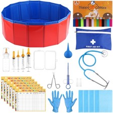 60Pcs Puppy Kitten Whelping Kit Birthing Supplies Newborn Whelping Supplies w...