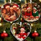 Personalised Photo Christmas Bauble Acrylic Xmas Tree Decoration Family Keepsake