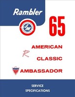 1965 Rambler Service-Spezifikationen-Handbuch American Classic Ambassador Buch