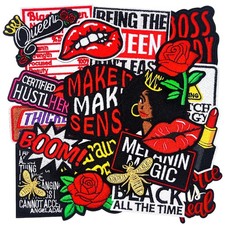 22PCS Black Girl Iron on Patches Girl Power Embroidered Patches for Trucker H...