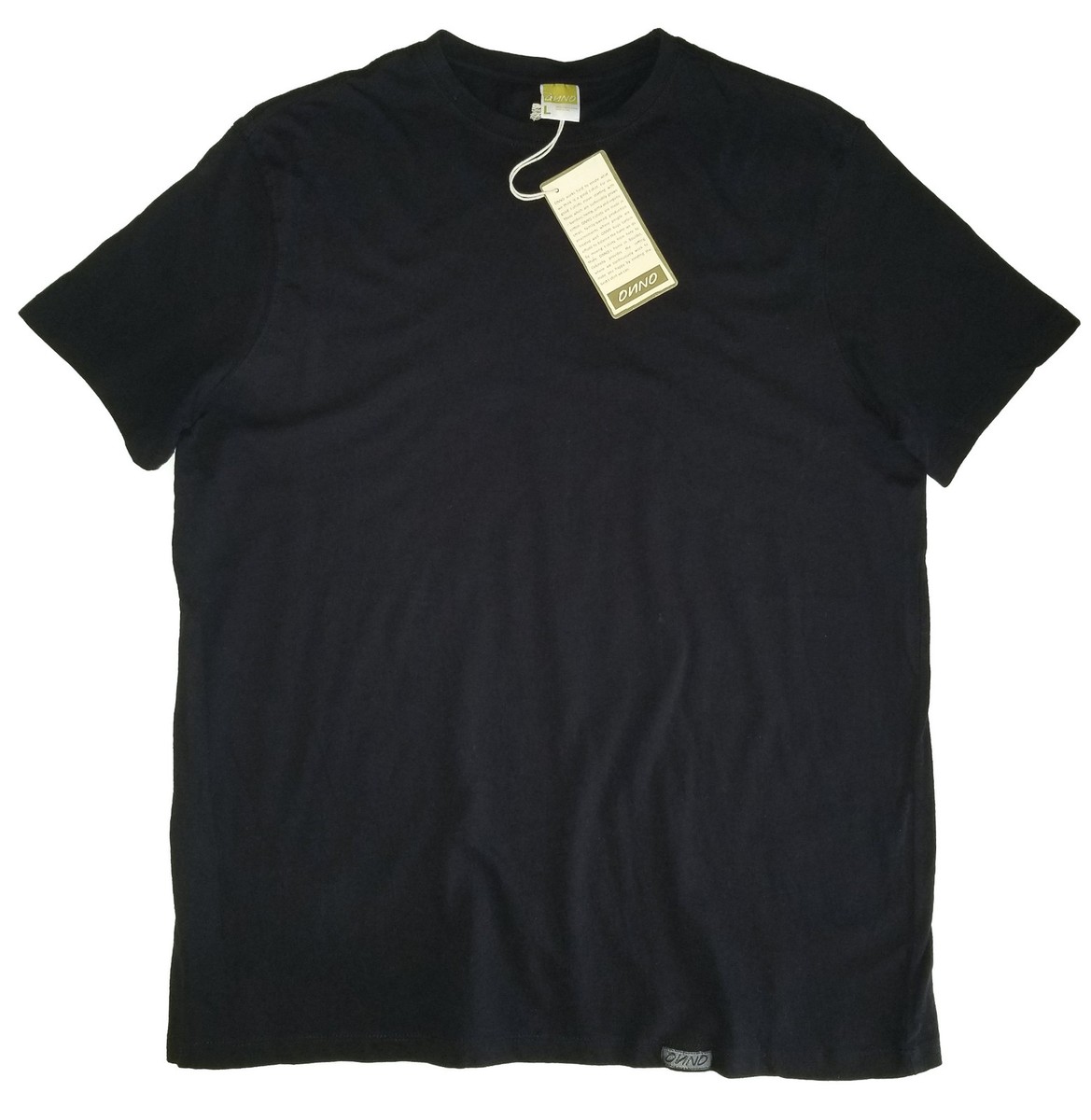 ONNO Brand T-Shirt BLACK Organic Cotton Sustainable Eco Friendly Mens NWT Lg