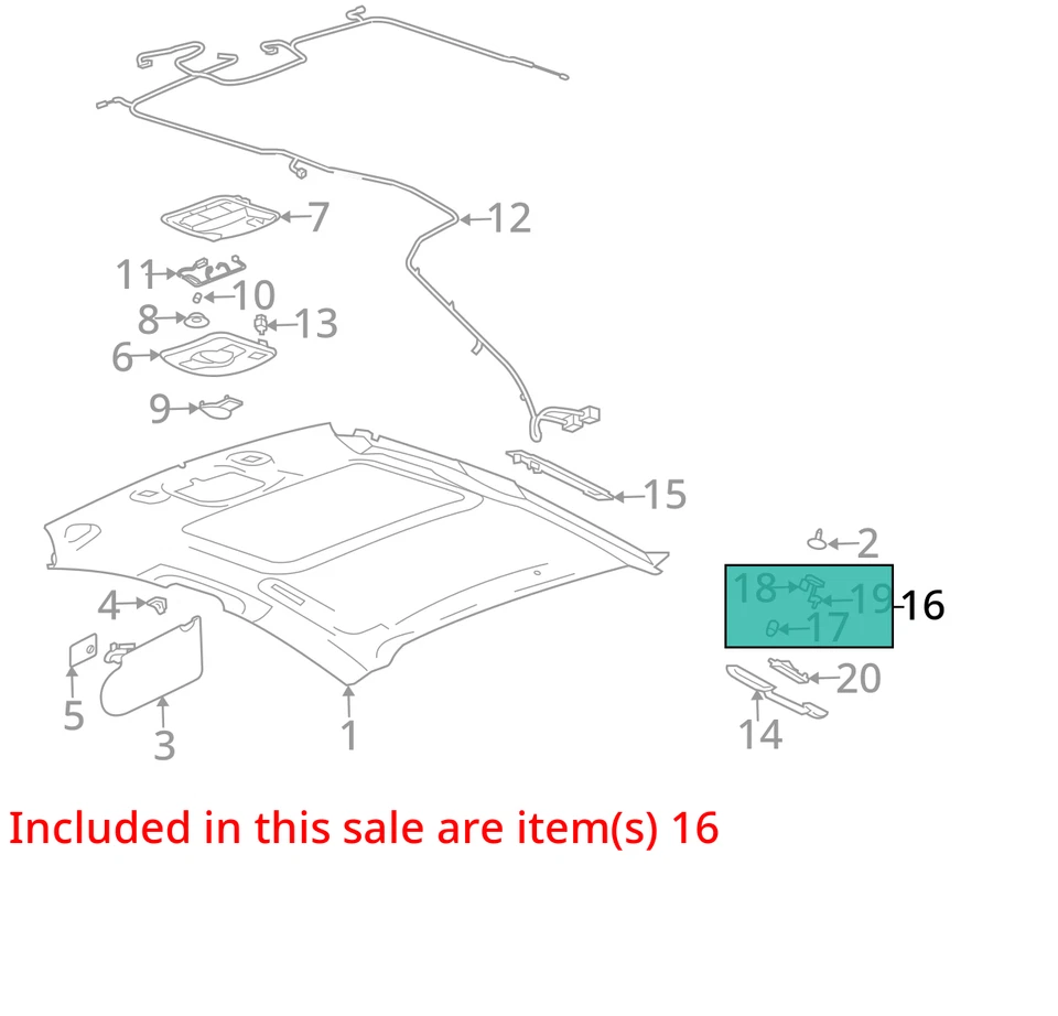 FITS 2004-2008 PONTIAC GRAND PRIX HARNESS ASM-QTR CTSY & RDG 10340108 - NEW OEM - Image 2 of 3