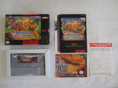 Joe & Mac 2 Lost in the Tropics SNES Super Nintendo CIB 100% Complete 1994 RARE