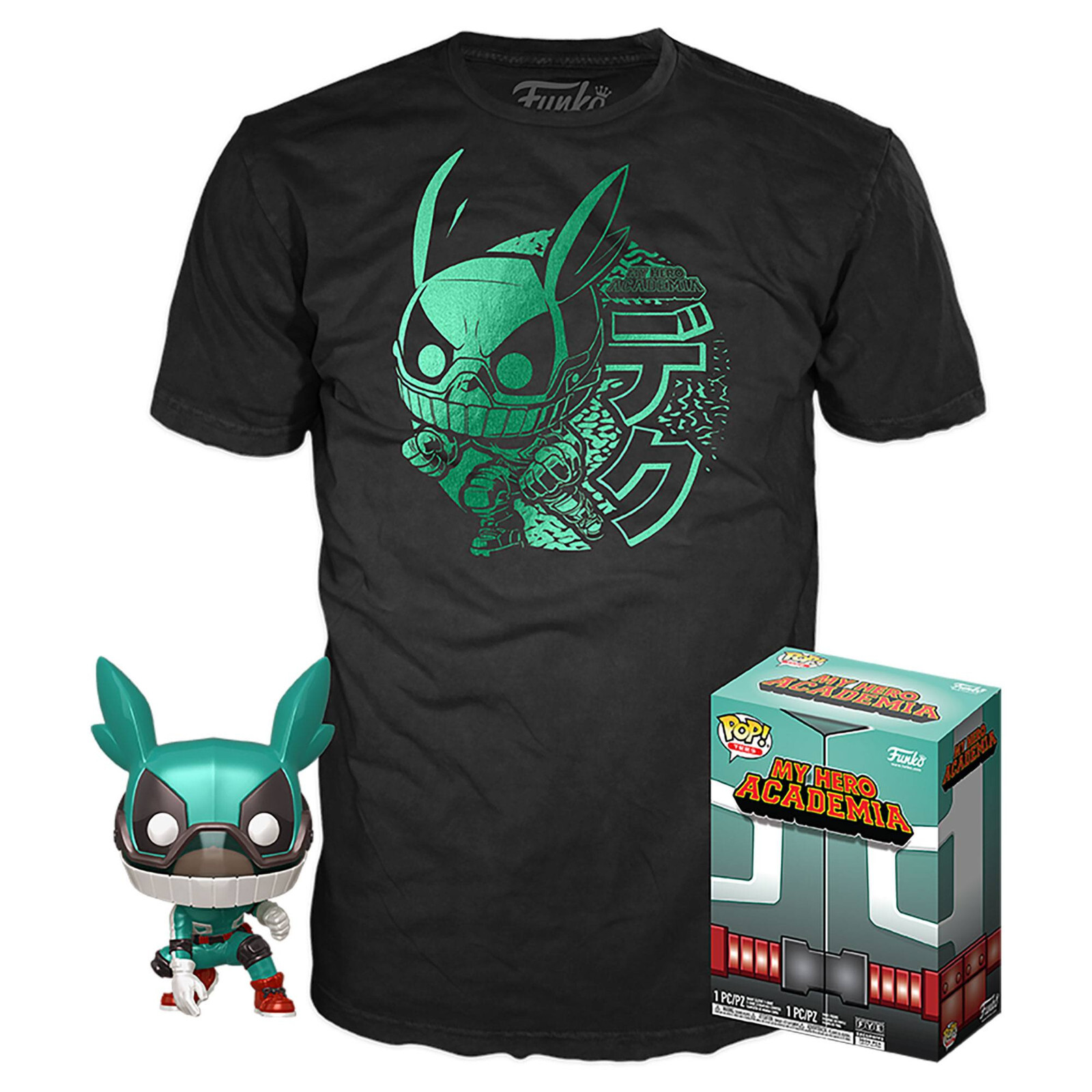 Funko Pop & Tee Deku figurine vinyle brillante avec t-shirt coton My Hero Academia taille M