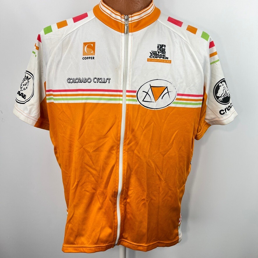 Colorado Cycling Jersey XXL Full Zip 2008 Crocs Saab Shirt Copper