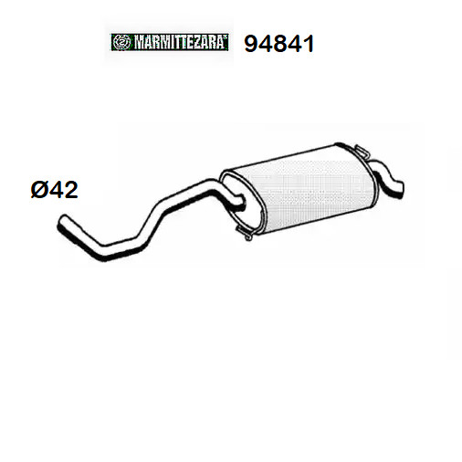 Hinteres SchalldäMpfer Seat Ibiza II Zara FüR 6K6253609-image