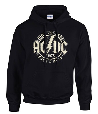 AC-DC AC DC Rock Music Schwarze Hoodies Kapuzenpullover -31200 -SW