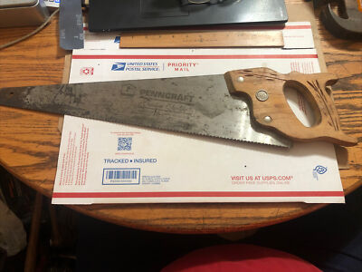 Wheat Pattern Handle 24  Total Skewback Handsaw 10 TPI Warranted Superior LOOK !