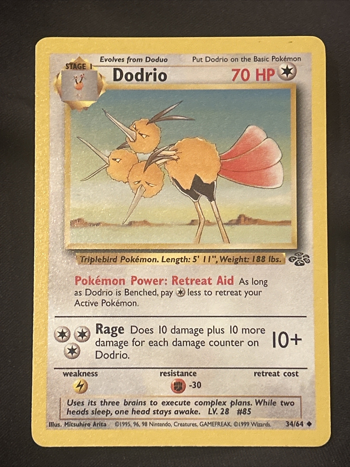 Pokemon Dodrio 34/64 Jungle Uncommon NM See Pictures