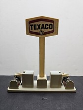 Vintage Playschool Texaco Gas Station Pumps and Sign Only 10 inches O12