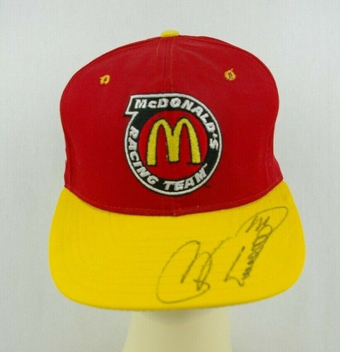 Von Bill Elliott signierte Vintage Mütze mit Druckknopflasche #94 McDonalds Nascar Racing neu - Bild 12 von 12