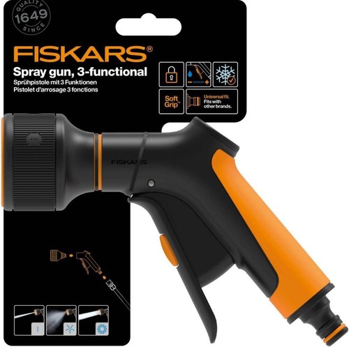Fiskars Sprühpistole, 3 Funktionen, Schwarz/ Orange - Bild 6 von 7