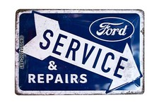 Relief-Blechschild "Ford Service & Repairs" - 30x20cm - Email Emaille Werbung
